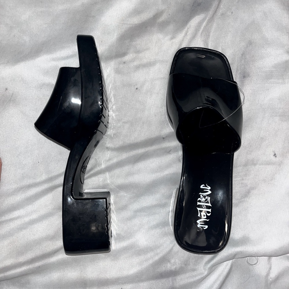 Mad Love Black Jelly Heels